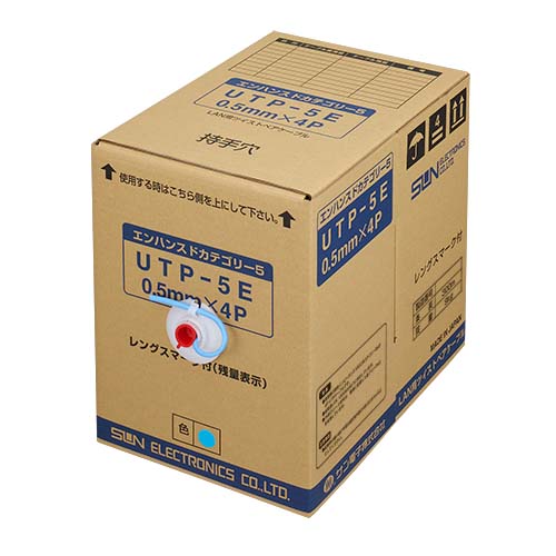 ツイストペアケーブル(1000BASE-T対応)(300m)Cat.5e UTP-5E