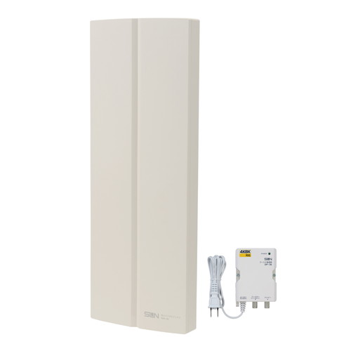 地上デジタル放送用ブースタ内蔵UHF平面アンテナ 水平専用 アイボリーホワイト SDA-20-2A-W